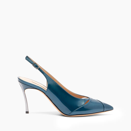 Casadei Samurai Blade Slingbacks Blue Troll 1G647A080MC2834 Casadei Samurai Blade Slingbacks Blue Troll 1G647A080MC2834