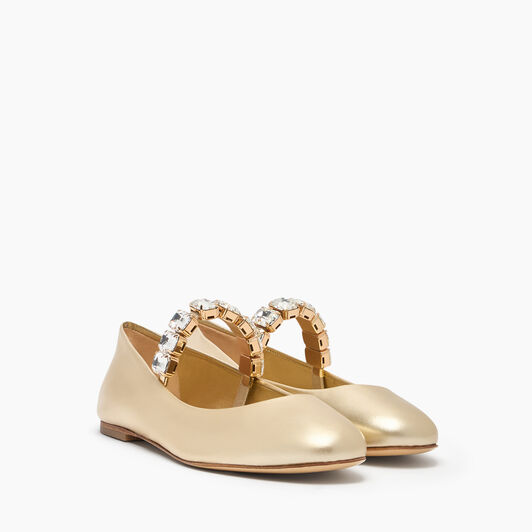 Casadei Flash Ballet Flats Platino 1A283J0101C2677