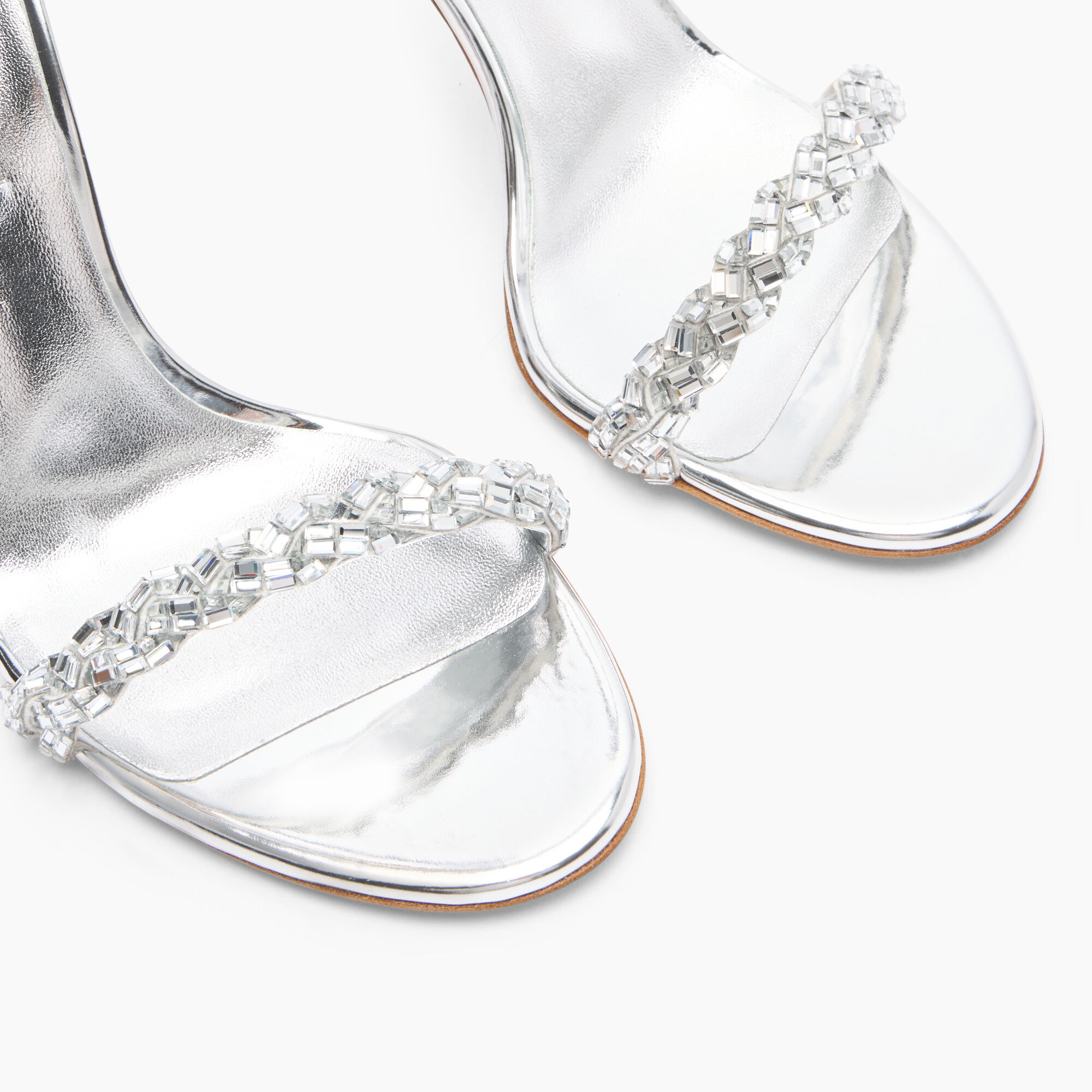 Casadei Starsway Blade Sandals Crystal and silver 1L396A100MT0529