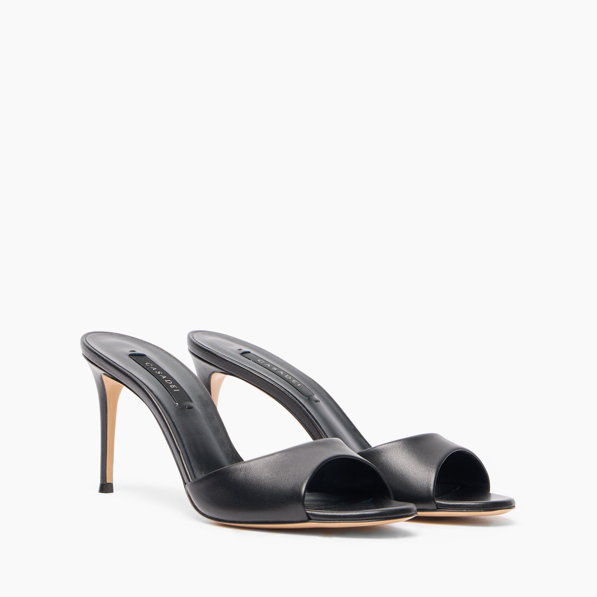 Casadei Julia Leather Mules Black 1M407J0801MINOR