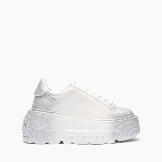 Casadei Nexus Salento Reflex Sneakers White and Silver 2X045J0701C2691