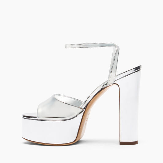 Casadei Interstellar Patty Platform Silver 1L405A1301INTER Casadei Interstellar Patty Platform Silver 1L405A1301INTER