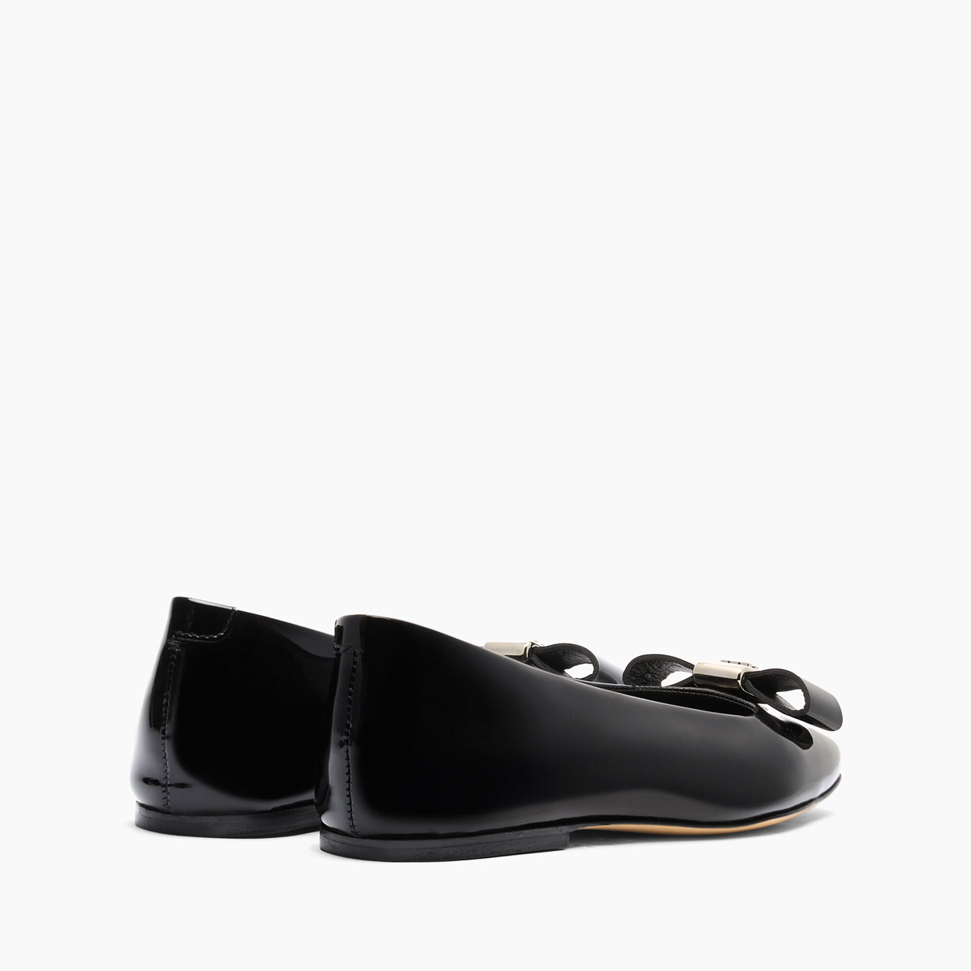 Casadei Patent Leather Ballet Flats Black 1A274Y0101C2623