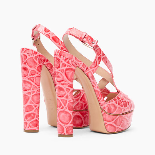 Casadei Flora Jurassic Platform Sandals Coral 1L333J1401JURAS