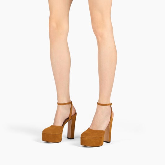 Casadei Patty Platform Renna Sandal Saffron 1G688C1301RENNA Casadei Patty Platform Renna Sandal Saffron 1G688C1301RENNA