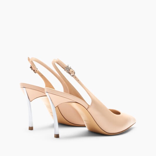 Casadei Blade Minorca Slingback Powder Pink 1G660A080MC1588 Casadei Blade Minorca Slingback Powder Pink 1G660A080MC1588
