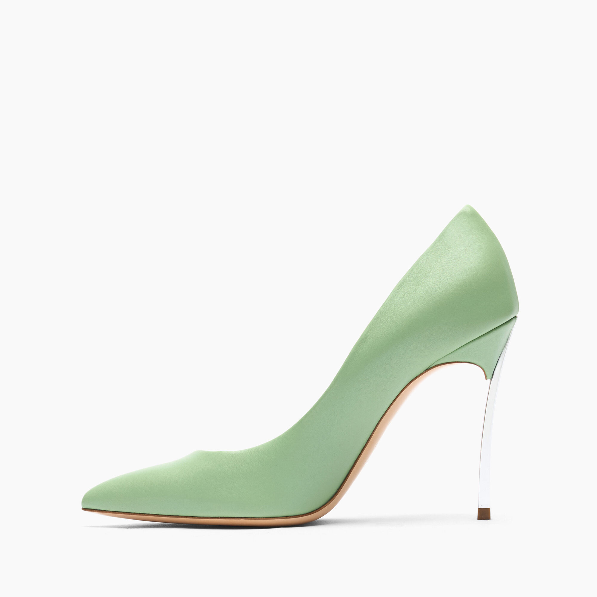 Casadei Blade Leather Pumps Milk and Mint 1F915W100MC1155