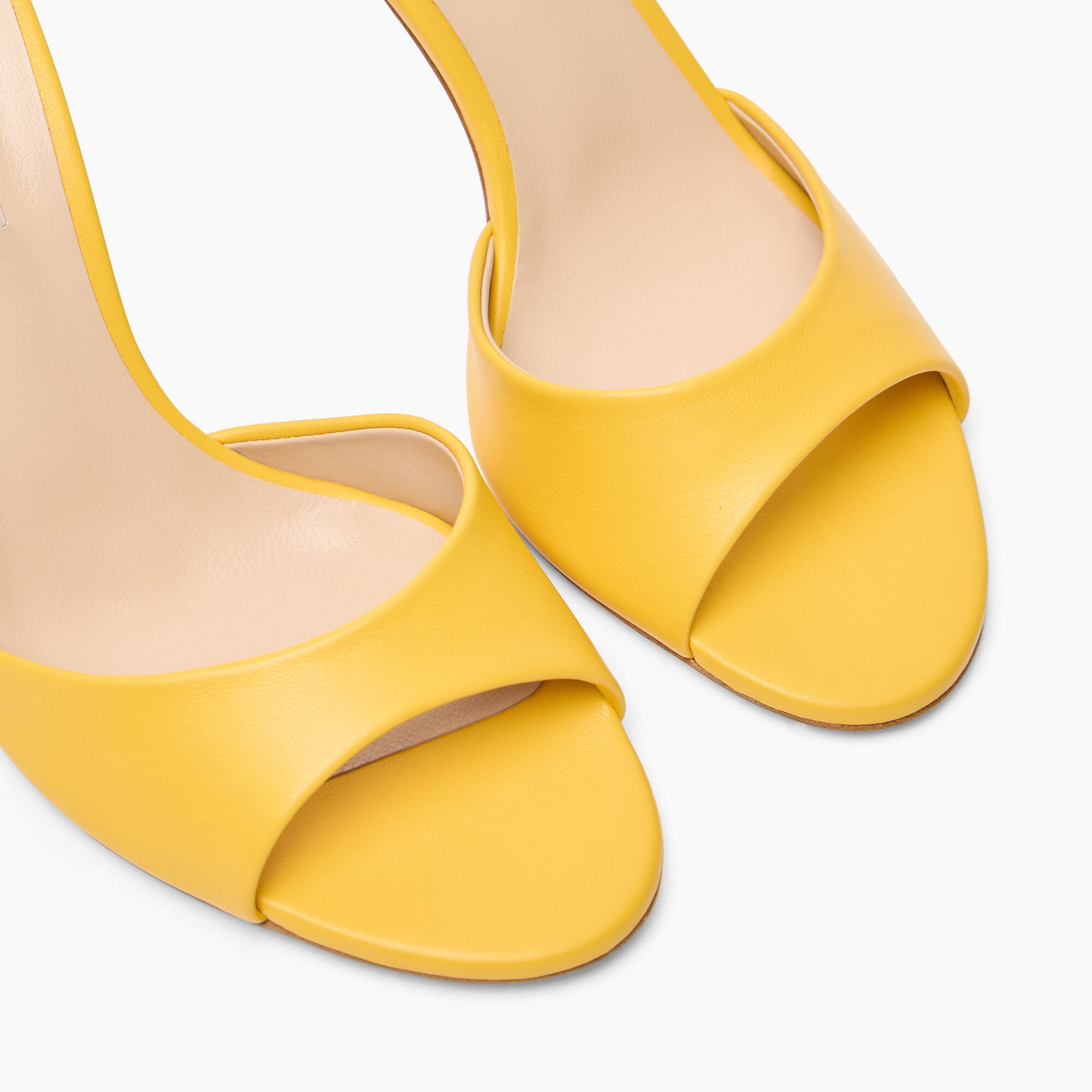 Casadei Julia Leather Mules Curcuma 1M407J0801MINOR