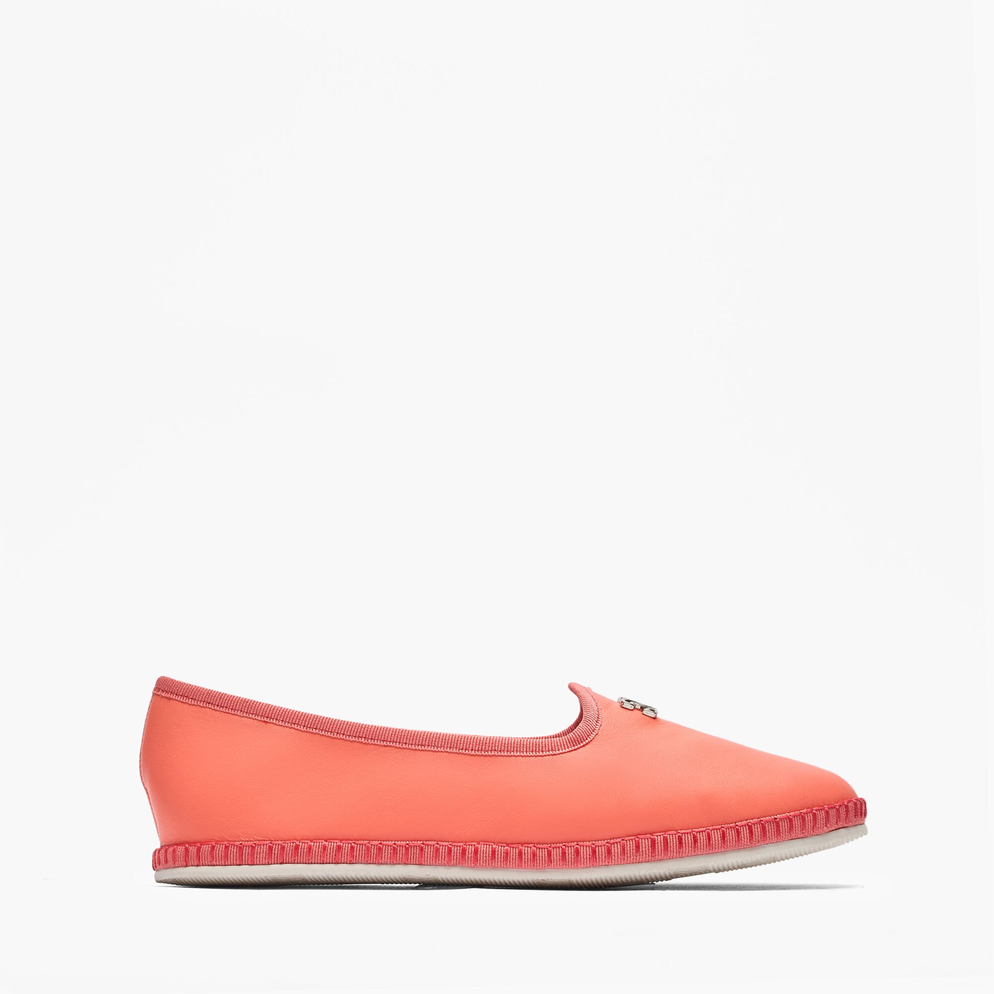 Casadei Capalbio Leather Ballet Flats Coral 1D259X0101C2673