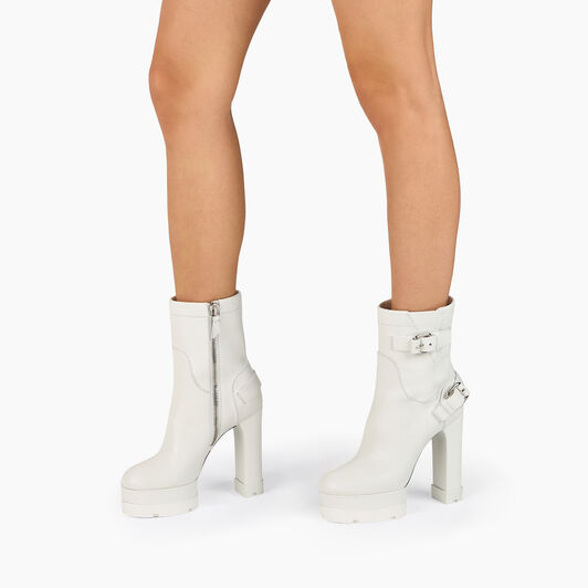 Casadei Nancy Rock Leather Ankle Boots White 1R491Y1201C1928