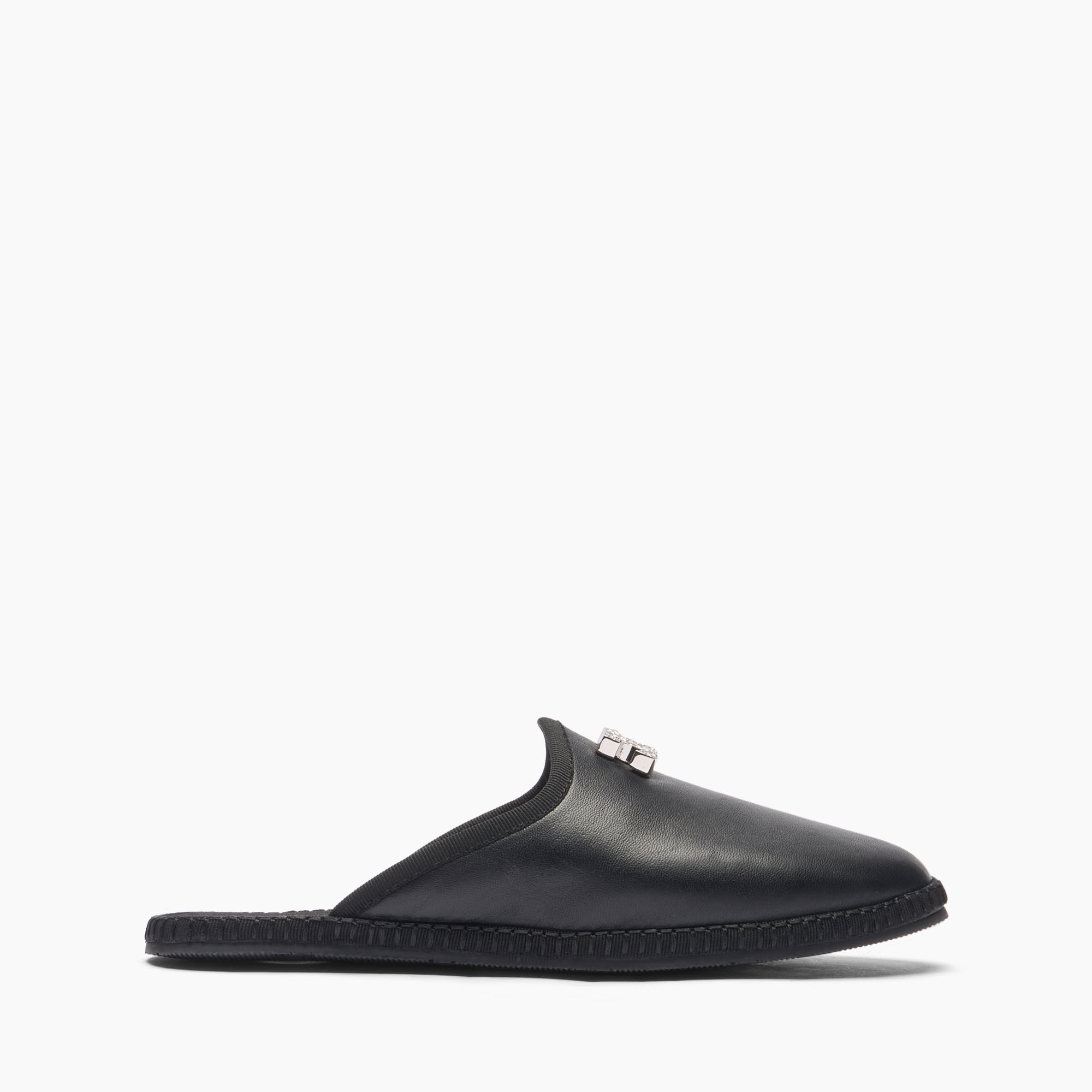 Casadei Capalbio Leather Slippers Nero 1D280J0101C2674