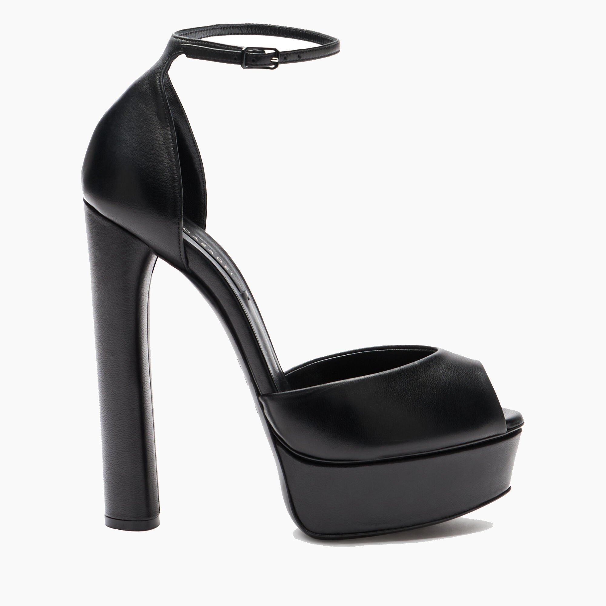 Casadei Flora Leather Platform Sandals Black 1L287Y1401MINOR