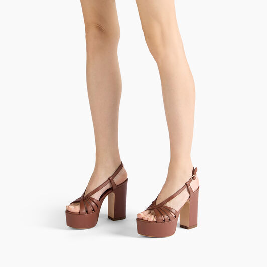 Casadei Elsa Plateauschuhe Rum 1L463B1201C2124