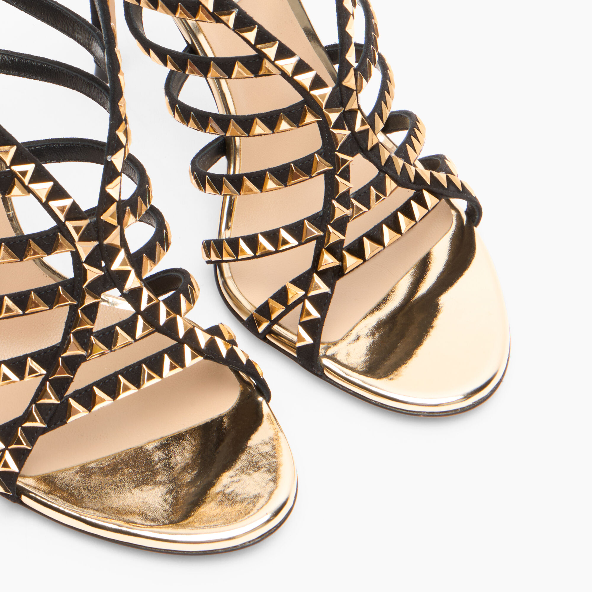 Casadei Divine Sandal Gold Black 1L407A1001C2903