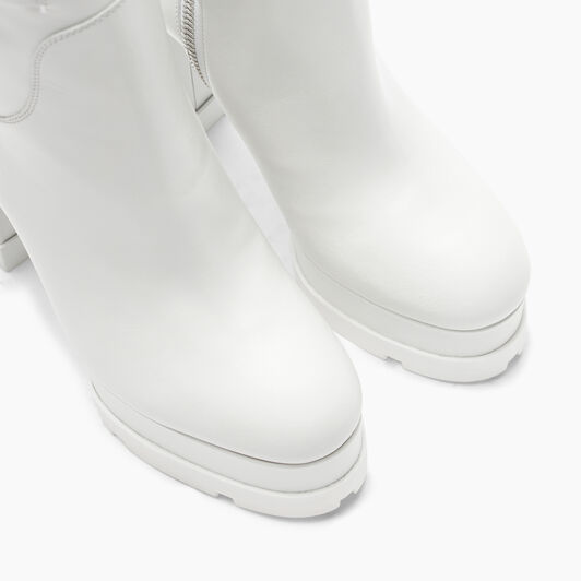 Casadei Nancy Rock Leather Ankle Boots White 1R491Y1201C1928