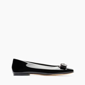 Casadei Patent Leather Ballet Flats Black and White 1H019J0801TIFFA