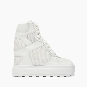 Casadei High top Net & Leather Sneakers White 2X053J0801T0512
