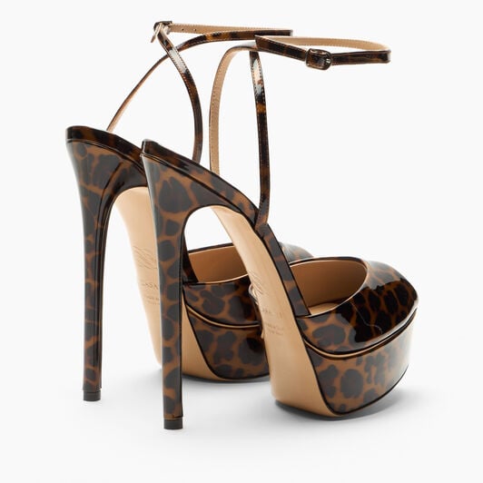 Casadei Flora Platform Panthera Sandale Panther 1L091V1401PANTE Casadei Flora Platform Panthera Sandale Panther 1L091V1401PANTE