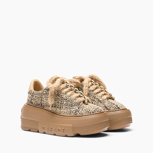 Casadei Nexus Buclé Sneaker Camel 2X125C0701C3090