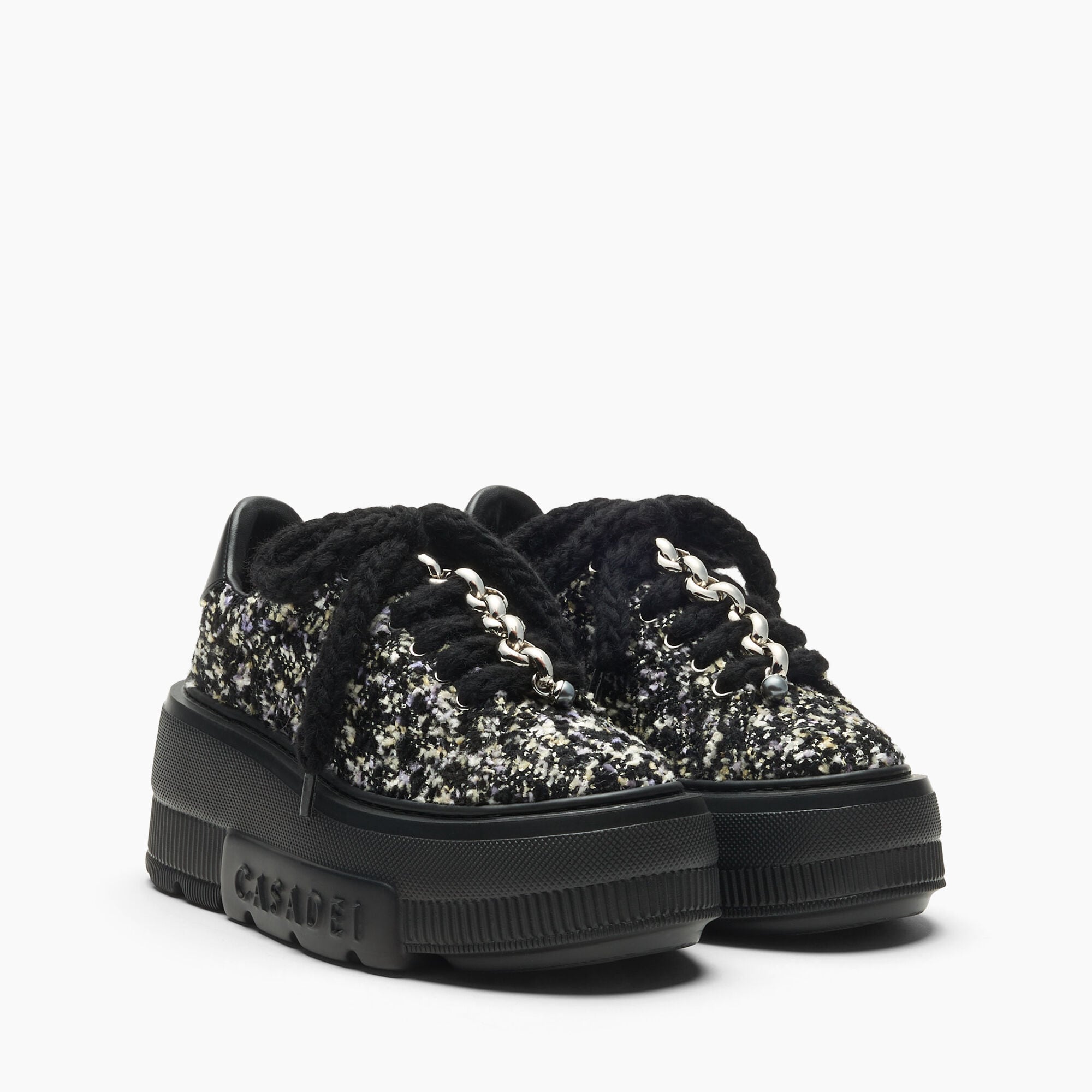 Casadei Nexus Buclé Sneaker Black 2X125C070NC3091 Casadei Nexus Buclé Sneaker Black 2X125C070NC3091