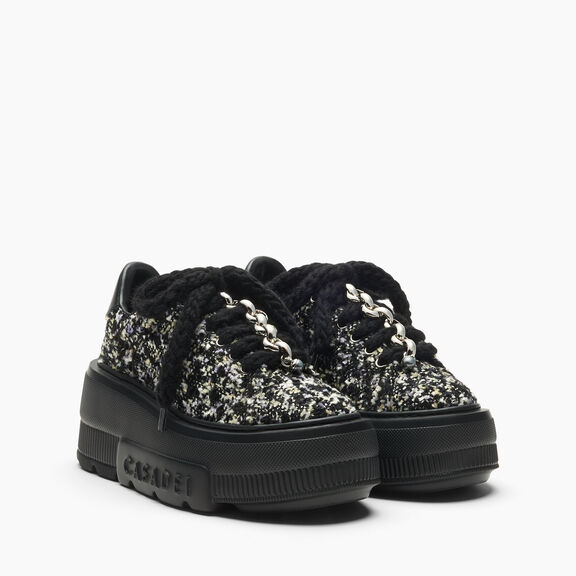 Casadei Nexus Buclé Sneaker Black 2X125C070NC3091 Casadei Nexus Buclé Sneaker Black 2X125C070NC3091
