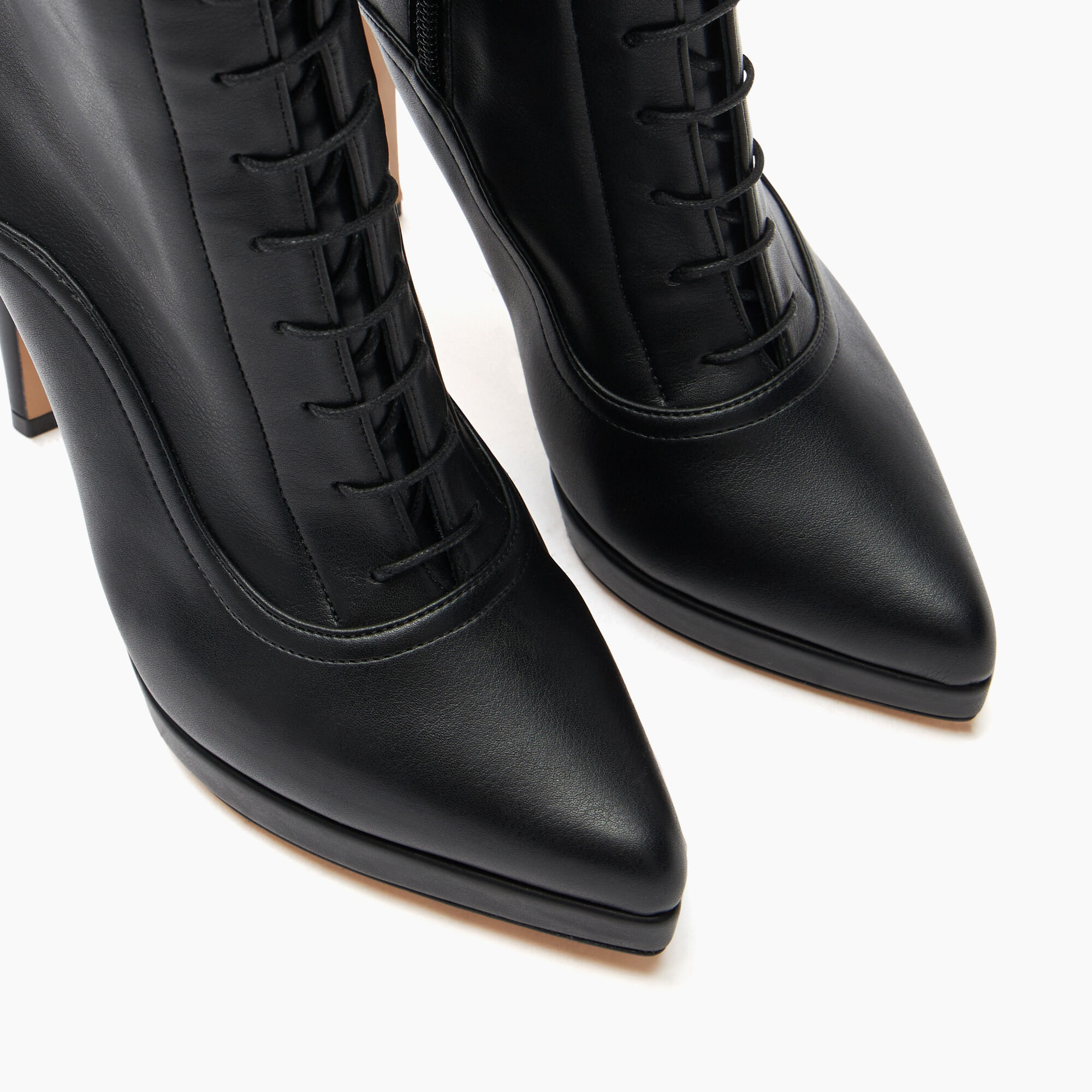 Casadei Michelle Laced Platform High Boots Black 1S345Y1001LABRE