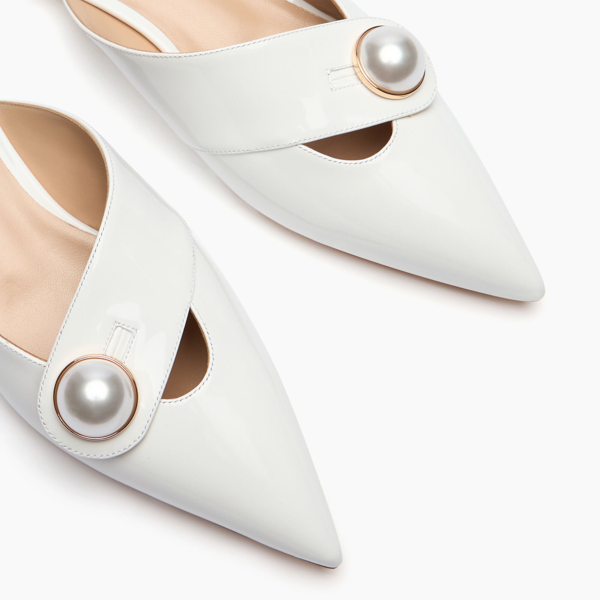 Casadei Blade Big Pink Ballet Flats Bianco 1G637J020MC2653