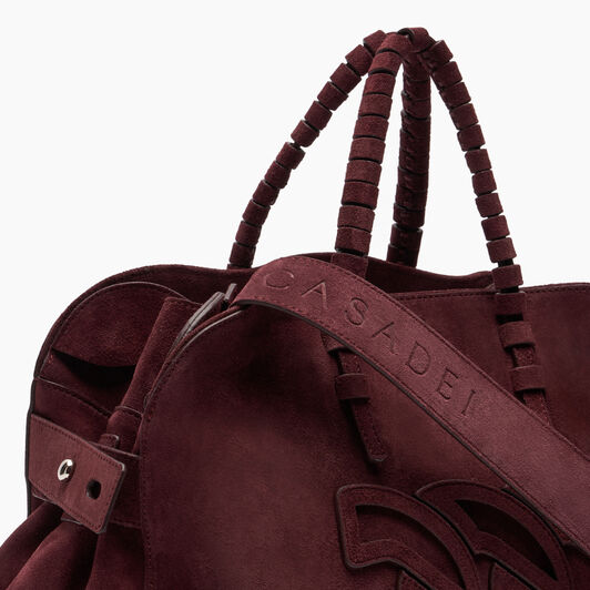 Casadei Park Avenue Velour Bag Amarena 3W485A0000PAKVL