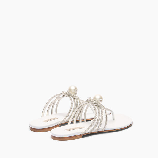 Casadei Labuan Flats White and Crystal 1N231J0101LABUN