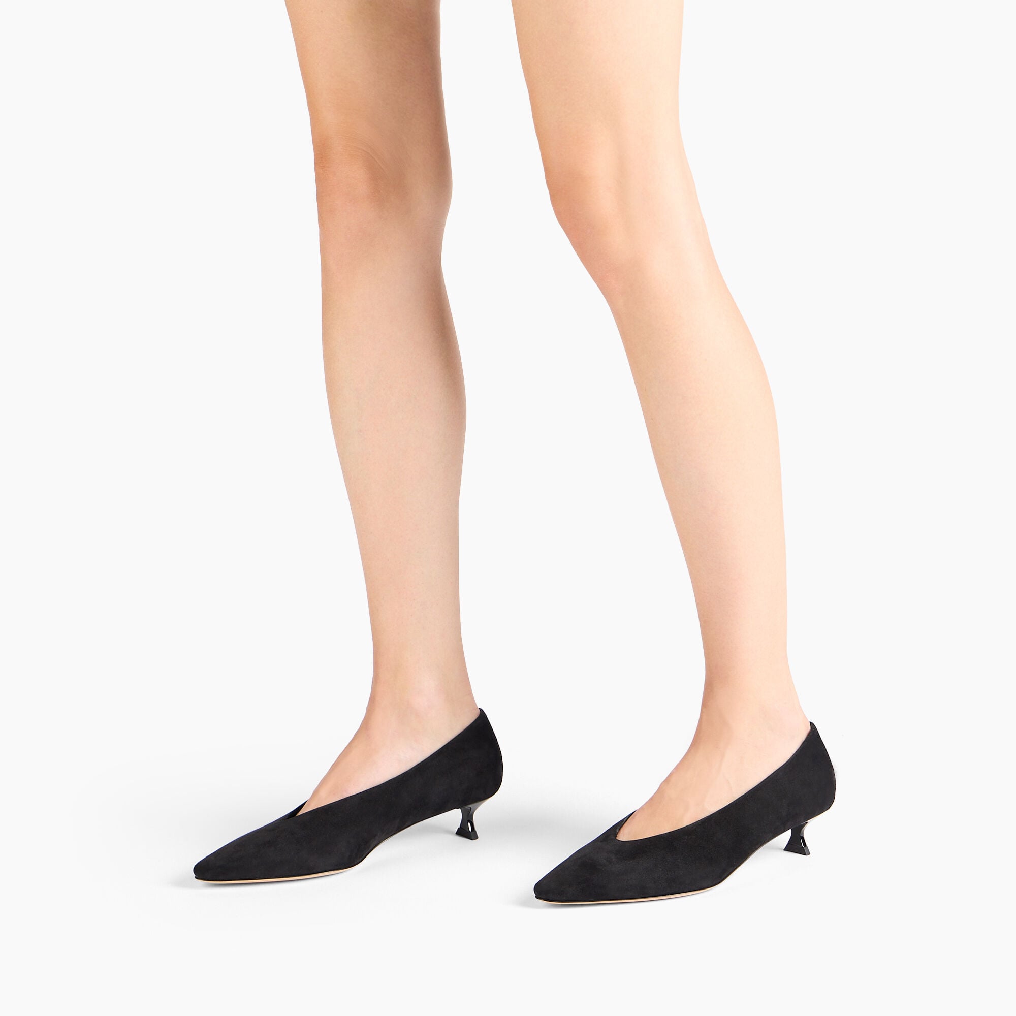Casadei Giselle Suede Pump Black 1F063C030TCAMOS Casadei Giselle Suede Pump Black 1F063C030TCAMOS