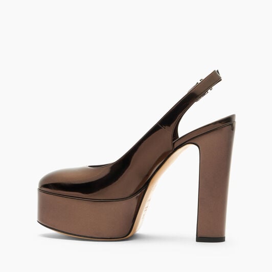 Casadei Patty Platform Interstellar Sandal Carob 1G659A1301INTER Casadei Patty Platform Interstellar Sandal Carob 1G659A1301INTER