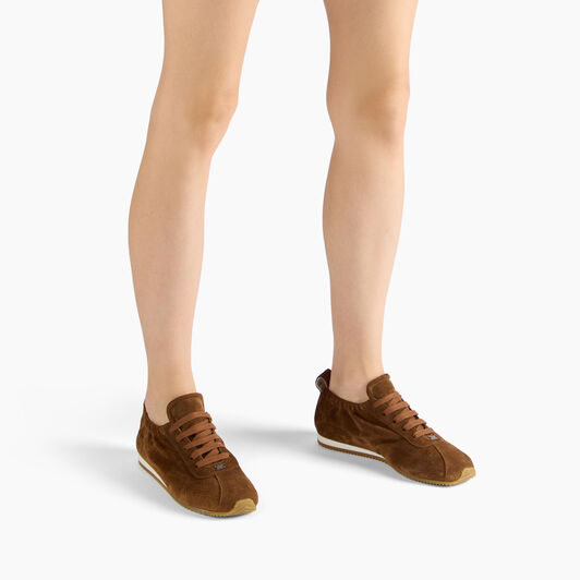 Casadei Rythm Suede Sneaker Saddle 2X120B0101C2682