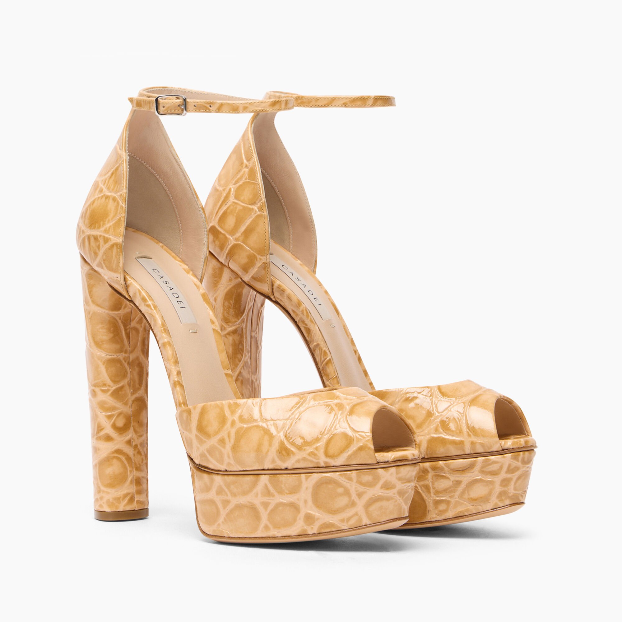 Casadei Flora Jurassic Platform Sandals Toffee 1L287Y1401JURAS