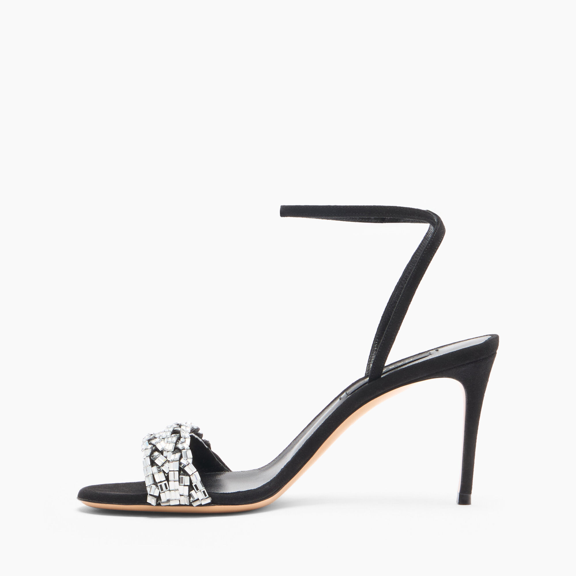 Casadei Starsway Julia Sandals Black and Crystal 1L401A0801T0531
