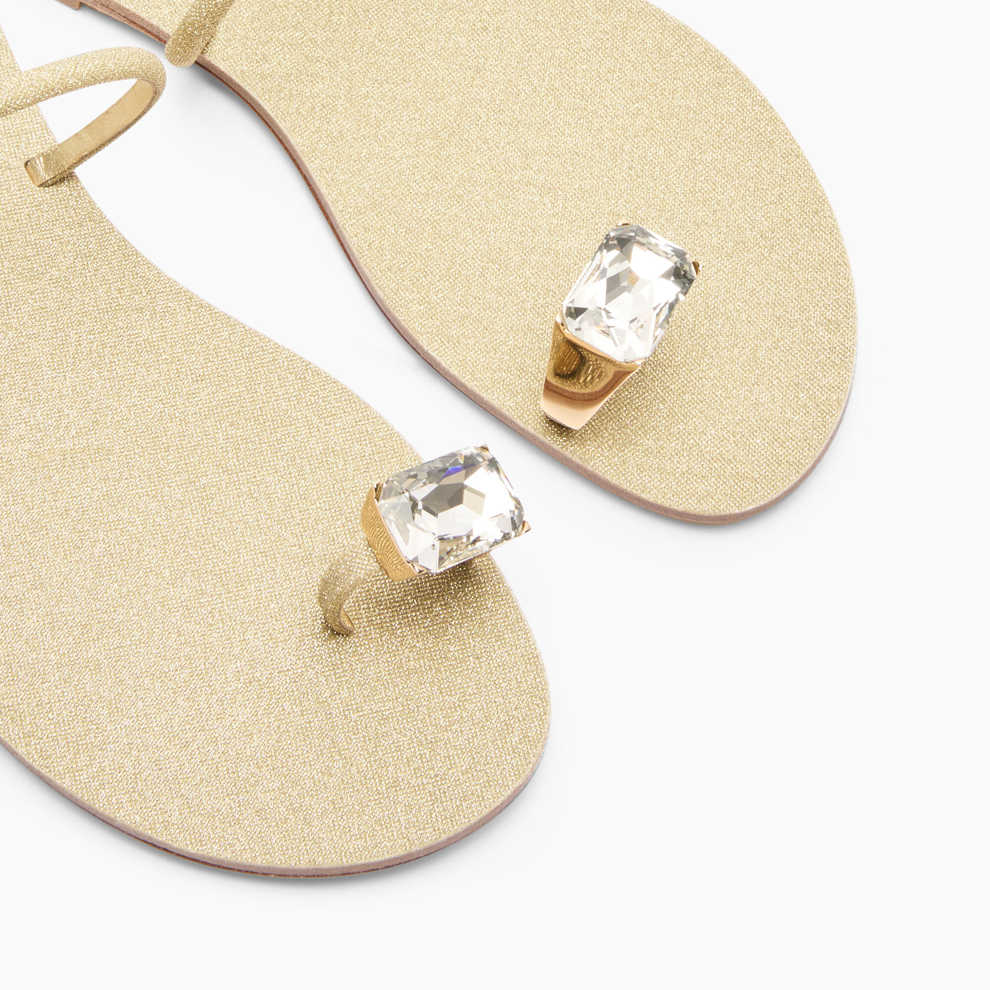 Casadei Soraya Solar Eclipse Flat Sandals Goldust 1N234J0101SOLAC