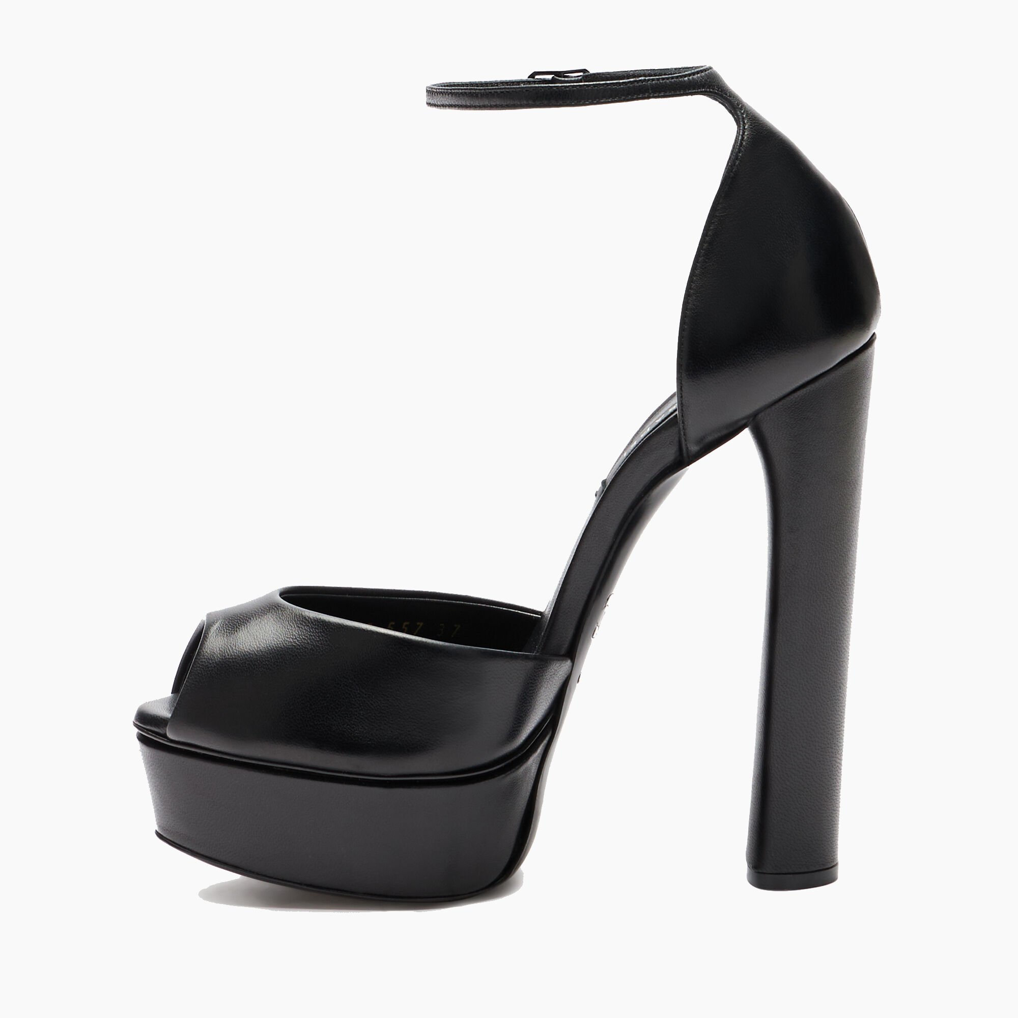 Casadei Flora Leather Platform Sandals Black 1L287Y1401MINOR