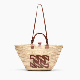 Casadei Panarea Bag Natur and Rum 3W432X0000PANAR