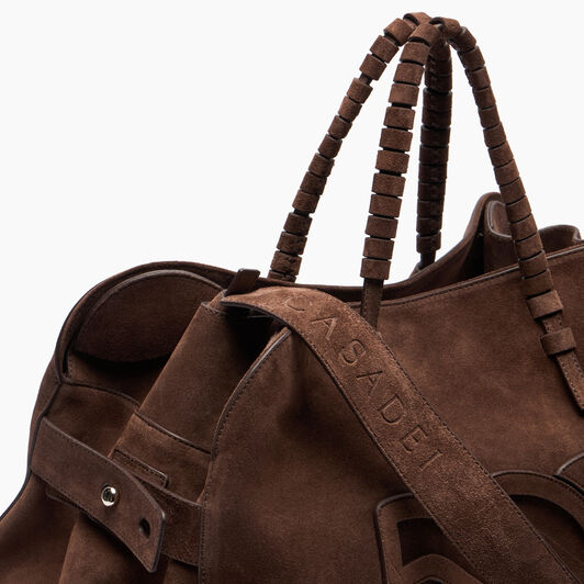 Casadei Park Avenue Velour Bag Cacao 3W458J0000PAKVL