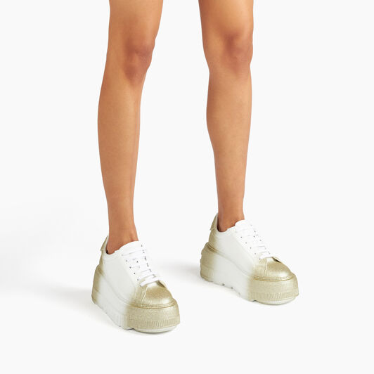 Casadei Nexus Salento Reflex Sneakers Bianco e Sand 2X045J0701C2691