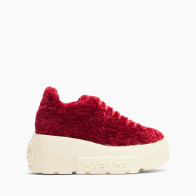 Casadei Nexus Senales Faux Fur Sneakers Milk 2X022Y0201ORMLK