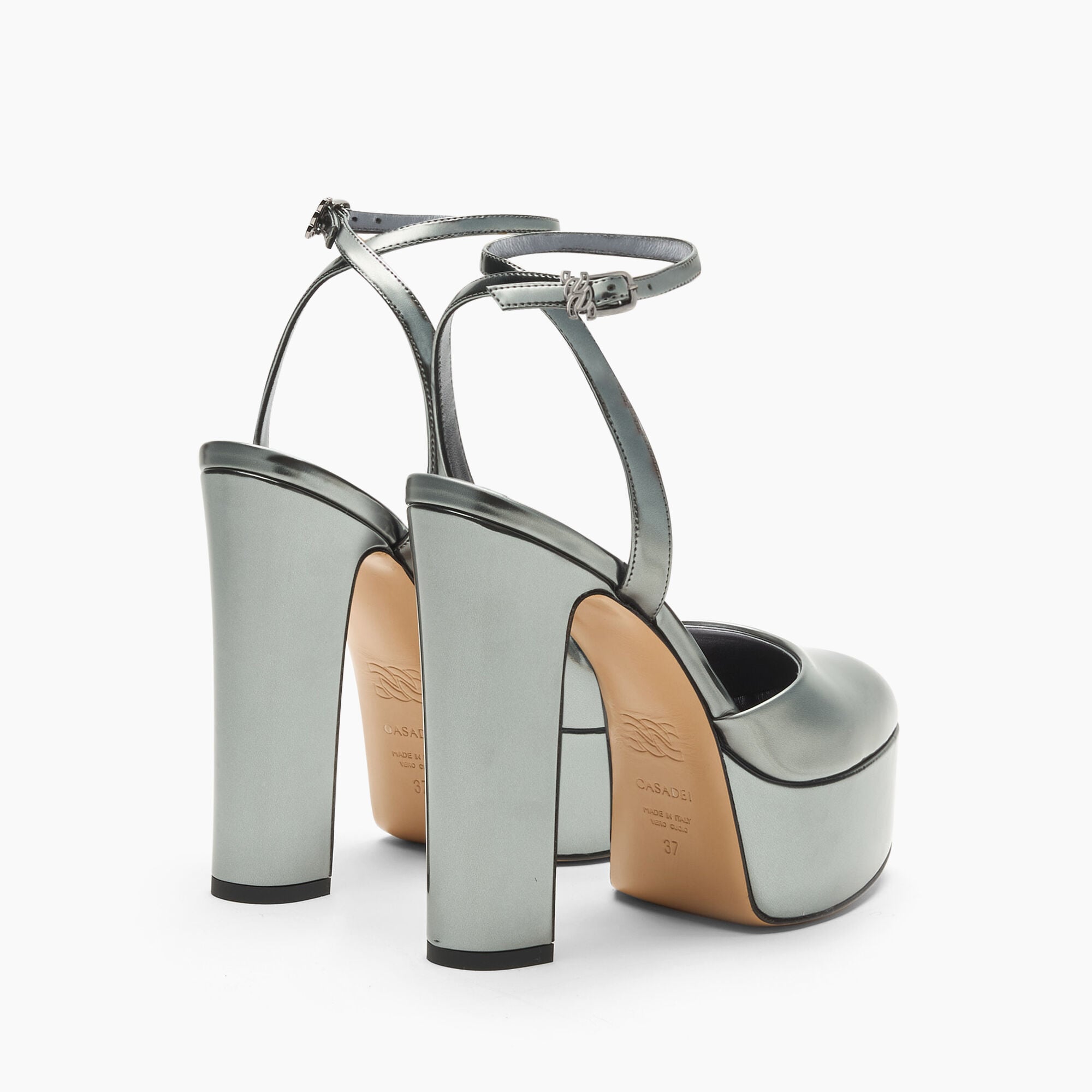 Casadei Patty Platform Interstellar Sandal Gun Metal 1G688C1301INTER Casadei Patty Platform Interstellar Sandal Gun Metal 1G688C1301INTER