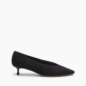 Casadei Décolleté Giselle in Suede Nero 1F063C030TCAMOS Casadei Décolleté Giselle in Suede Nero 1F063C030TCAMOS