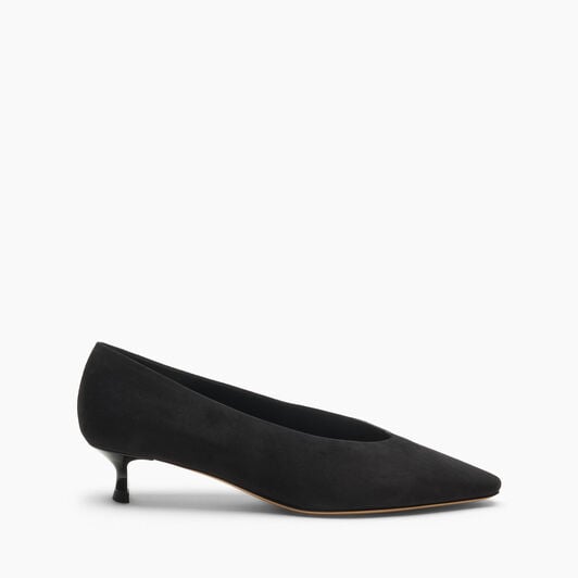 Casadei Giselle Suede Pump Black 1F063C030TCAMOS Casadei Giselle Suede Pump Black 1F063C030TCAMOS