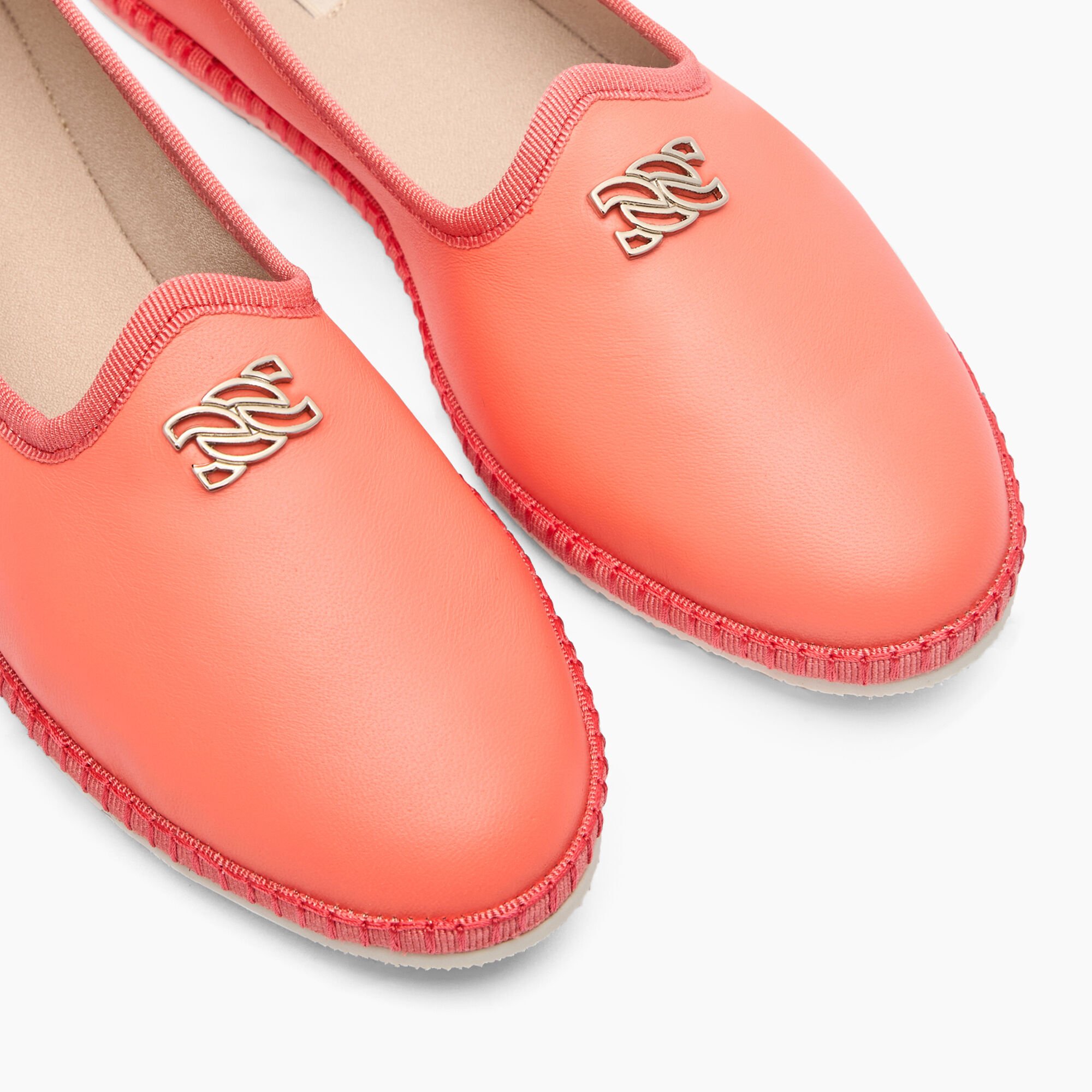 Casadei Capalbio Leather Ballet Flats Coral 1D259X0101C2673