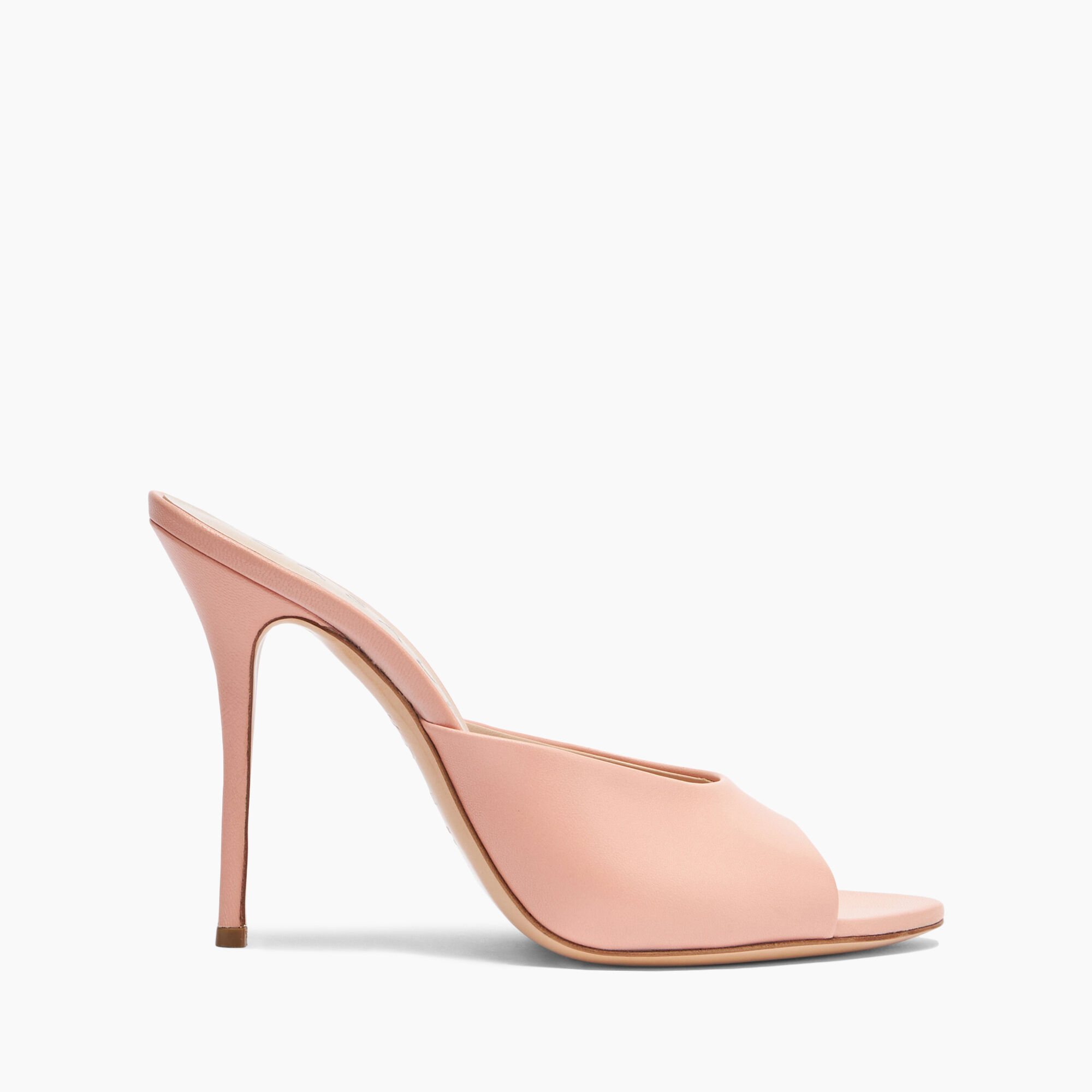 Scarlet Leather Mules in Light Peach for Women Casadei
