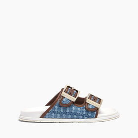 Casadei Birky Denim Flat Denim and Saddle 2M475J0201C2829