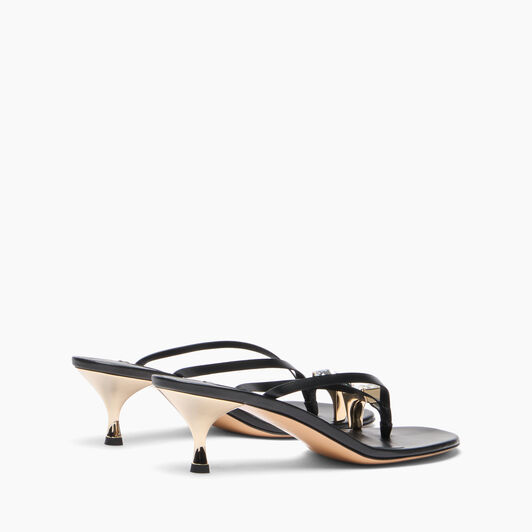 Casadei Elegante Julia Kitten-Mule Schwarz 1N264B0501C3025