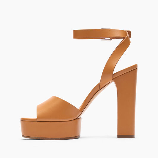 Casadei Betty Leather Platforms Sandals Natur 1L313J1201FLORE