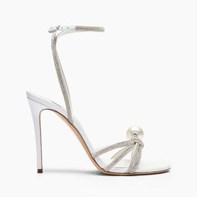 Casadei Julia Labuan Sandals White and Crystal 1L325J1001LABUA