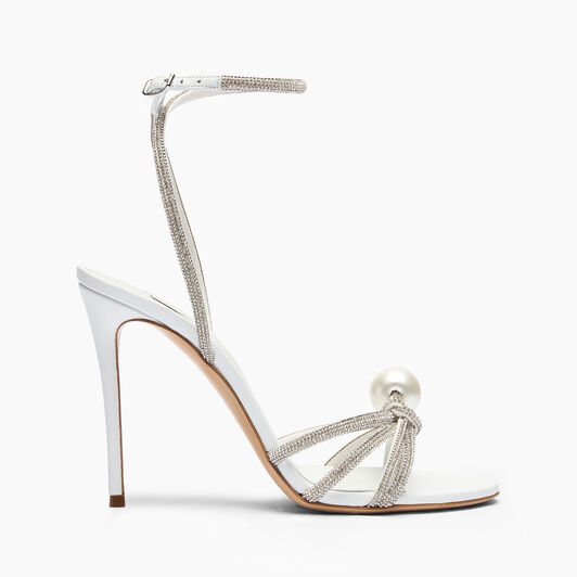 Casadei Julia Labuan Sandals White and Crystal 1L325J1001LABUA